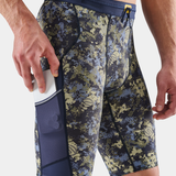 SKINS Men's Series-3 Half Tights - Olive Camo/Navy