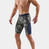 SKINS Men's Series-3 Half Tights - Olive Camo/Navy