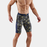 SKINS Men's Series-3 Half Tights - Olive Camo/Navy