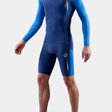 SKINS Men's Series-3 L/S Top Run & Race - Navy/Peony