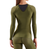 SKINS Women's Series-3 Active Long Sleeve Top - Khaki