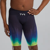 TYR Men's Influx Venzo High Jammer - Lime/Navy