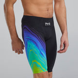 TYR Men's Venzo High Waist Jammer - Lime/Navy