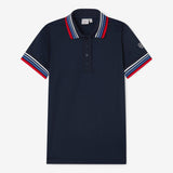 Cross Women's Stripe Polo - Navy