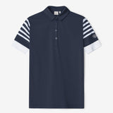 Cross Women's Sporty Polo - Navy with Stripe