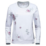 Cross Women's Active Crew Neck -  White Flower