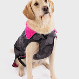 Dryrobe® Dog Coat - Black Camouflage Pink