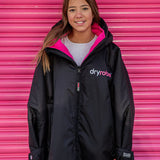 Dryrobe Advance Youth Long Sleeve - Black/Pink