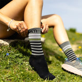 Sidas Unisex Run Anatomic Light Crew Socks - Black