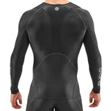 SKINS Men's 400 Long Sleeve Top - Black/Yellow