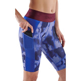 SKINS Women's Series-3 Half Tights Blue - Camo